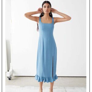 & OTHER STORIES Ruffle Hem Midi Dress